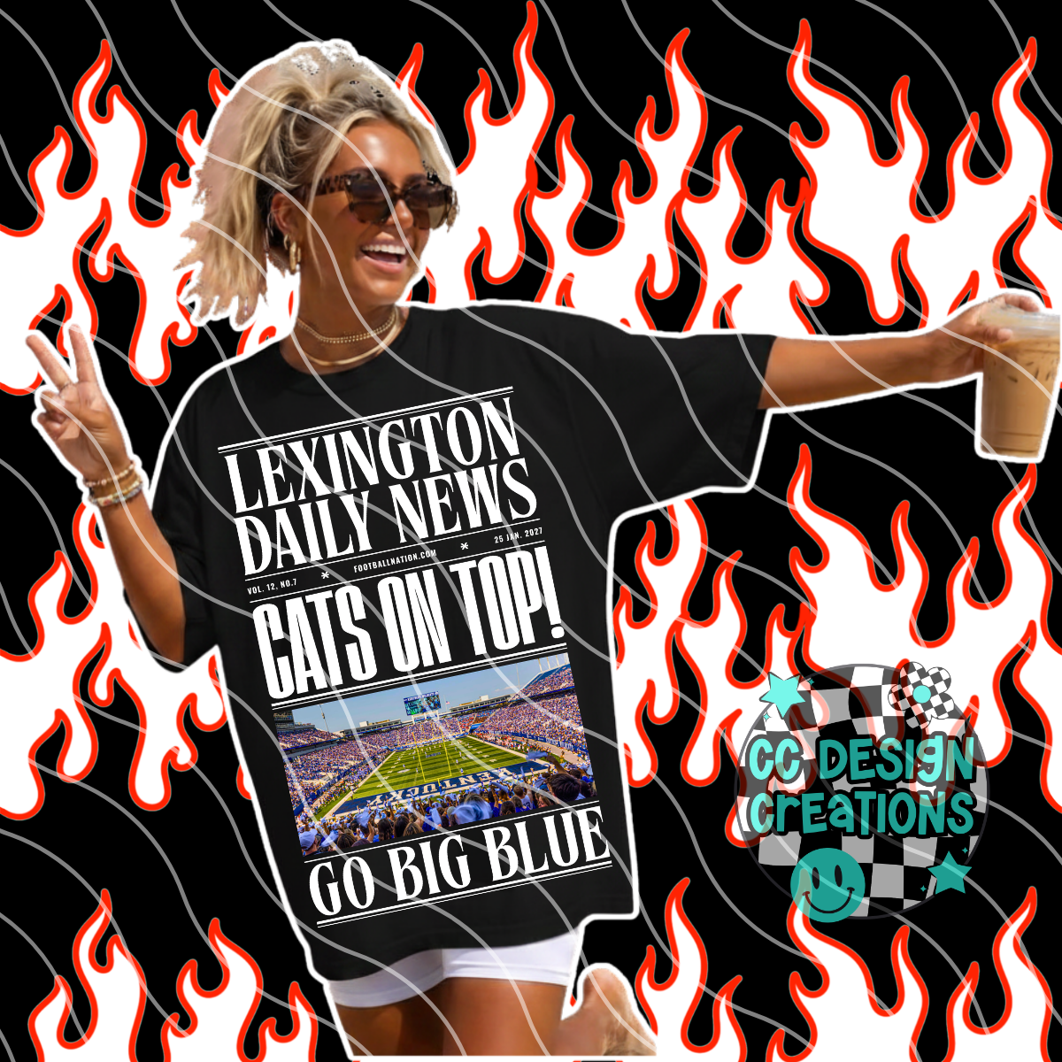 LEXINGTON DAILY FOOTBALL NEWS PNG DIGITAL DOWNLOAD (WHITE + BLACK INCLUDED)