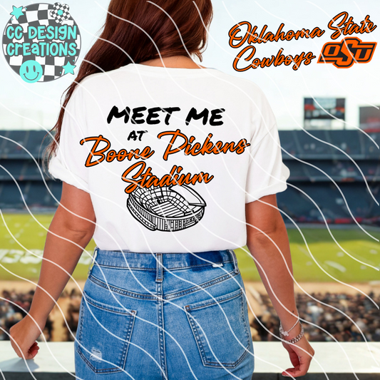 Meet Me At Boone Pickens Stadium Cowboys PNG Digital Download