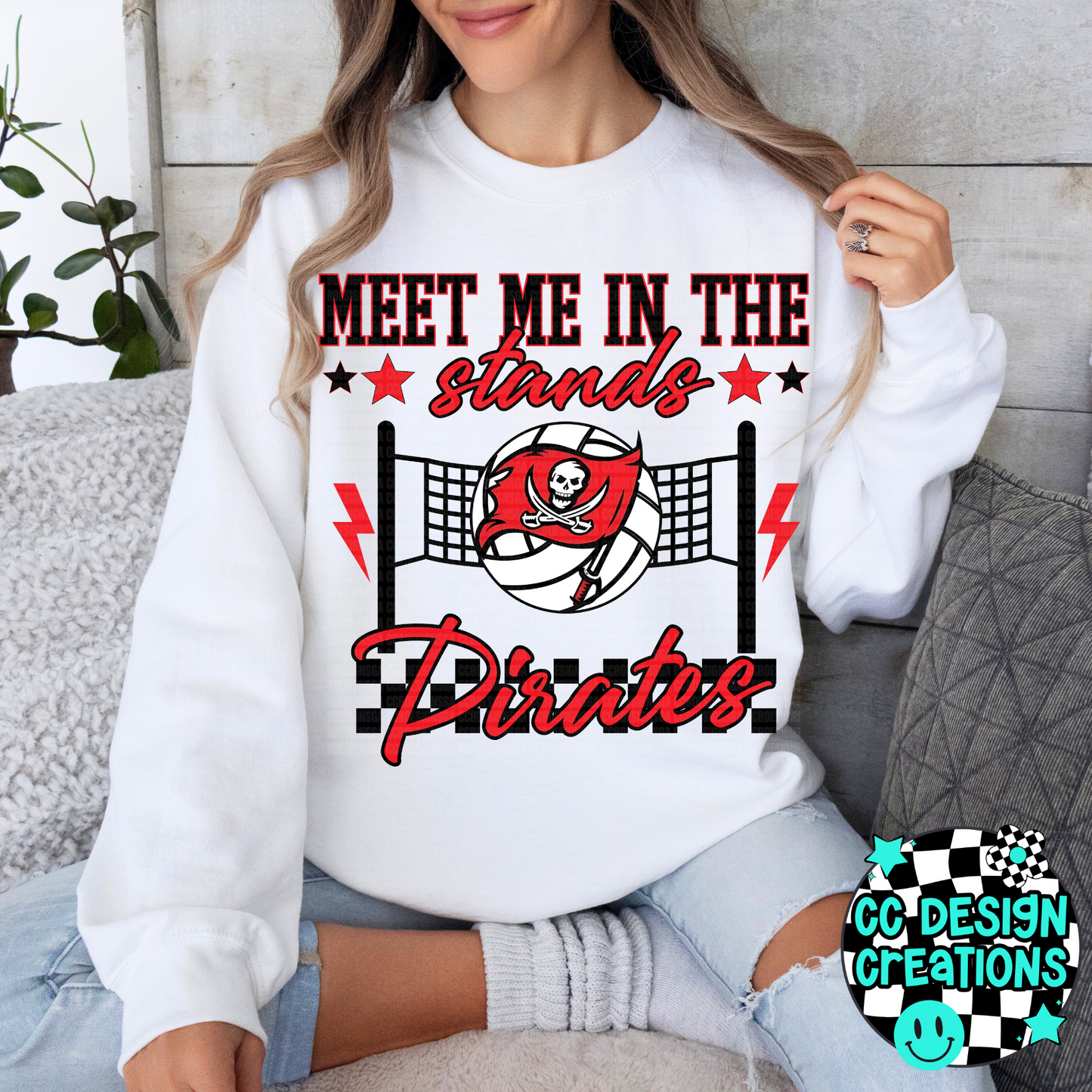 CUSTOM Meet Me In The Stands Volleyball School Spirit PNG Digital Download