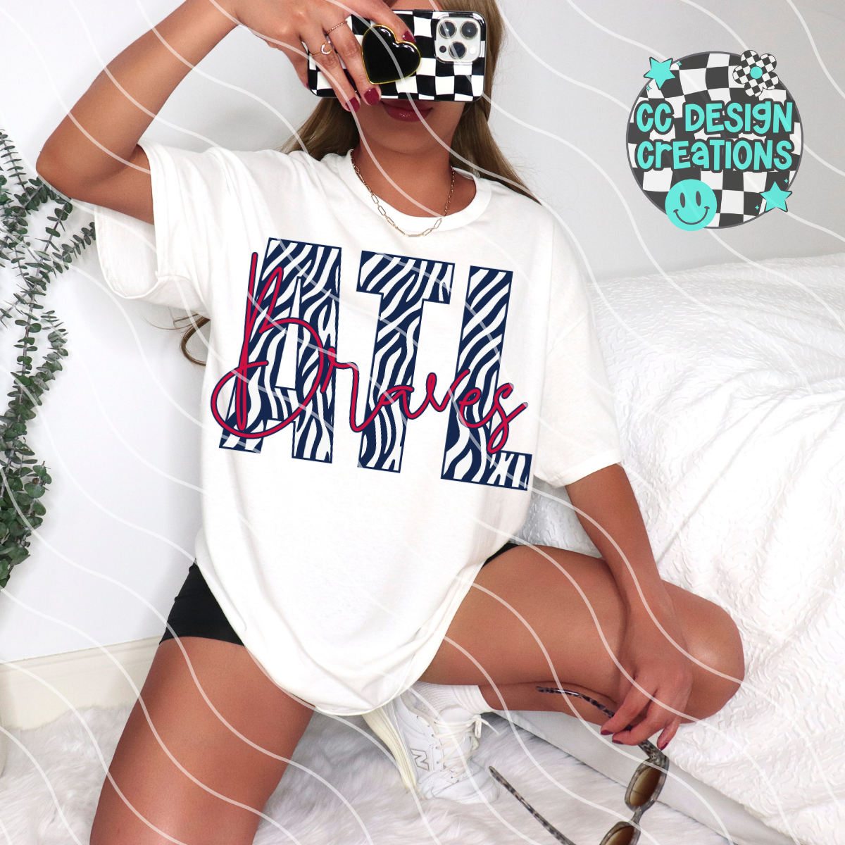 Braves Baseball Zebra PNG Digital Download