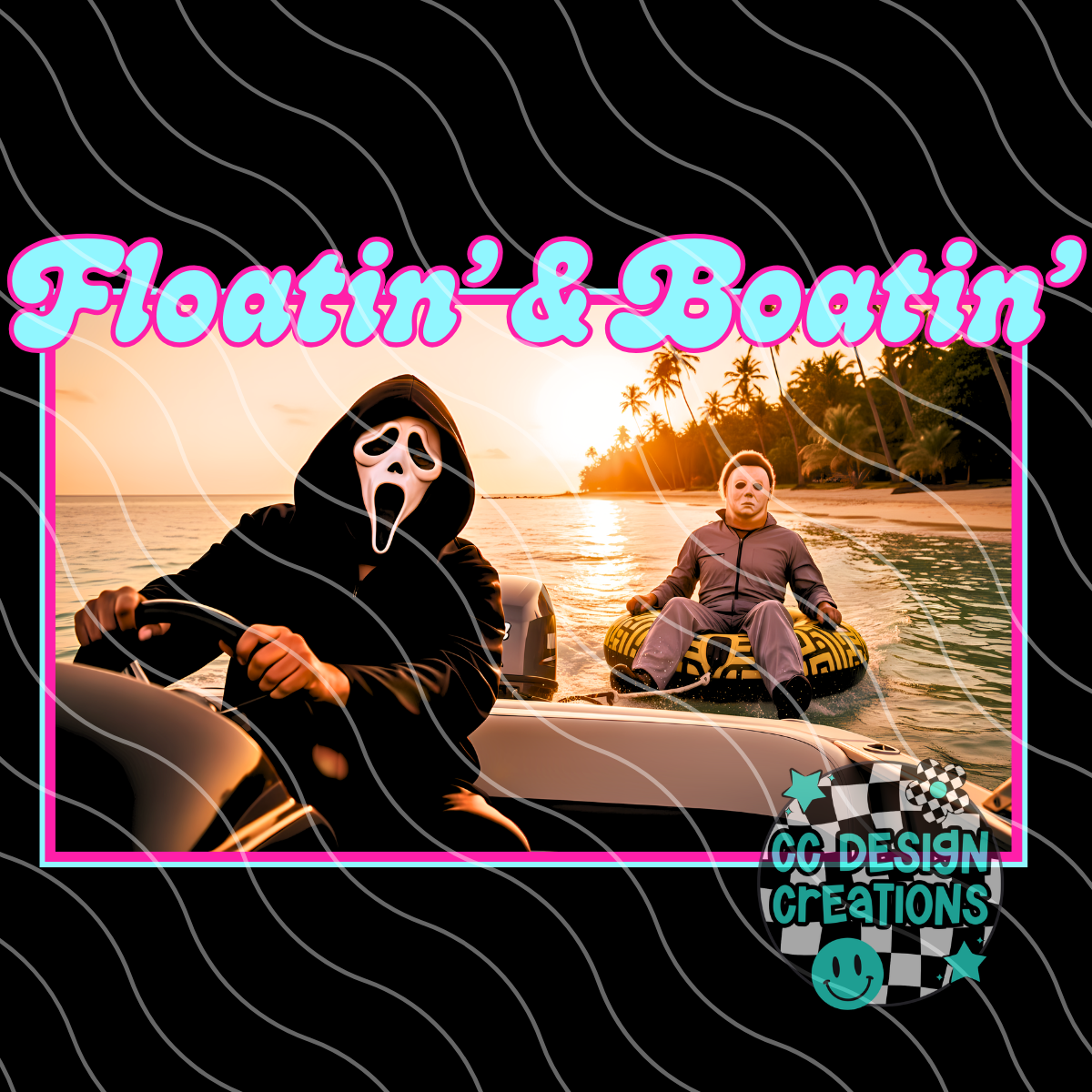 Floatin and Boatin Horror PNG Digital Download