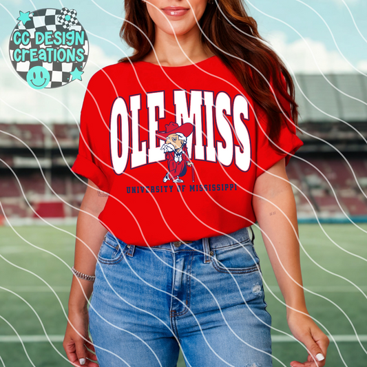 Ole Miss Varsity Football PNG Digital Download (2 Files/Distressed Included)
