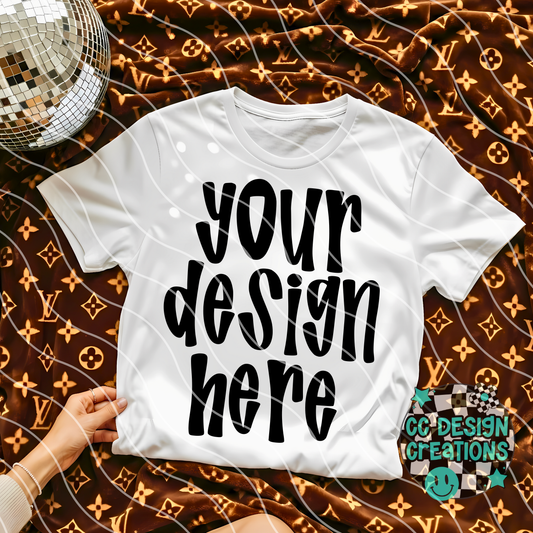 Boujee White Tee Mock