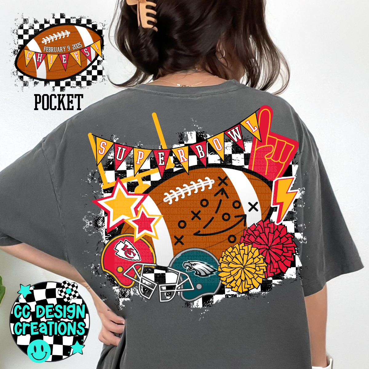 Go Chiefs 2025 Super Bowl PNG Digital Download