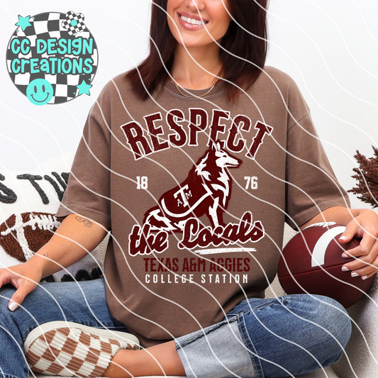 Respect The Locals Aggies PNG Digital Download