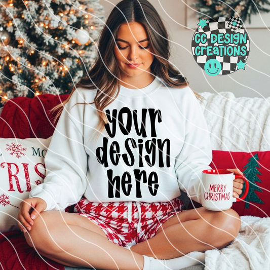 White Sweatshirt Christmas Mock 3