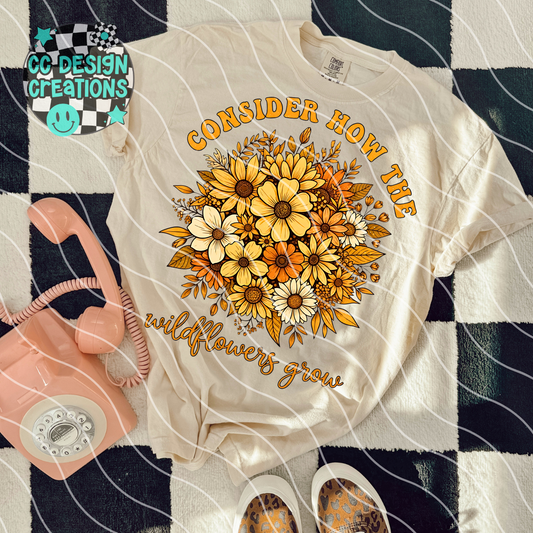 Consider How The Wildflowers Grow PNG Digital Download