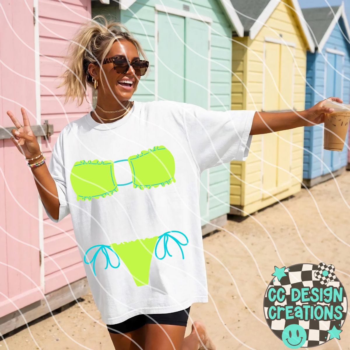 SUMMER BIKINI NEON STRAPLESS BUNDLE PNG DIGITAL DOWNLOAD