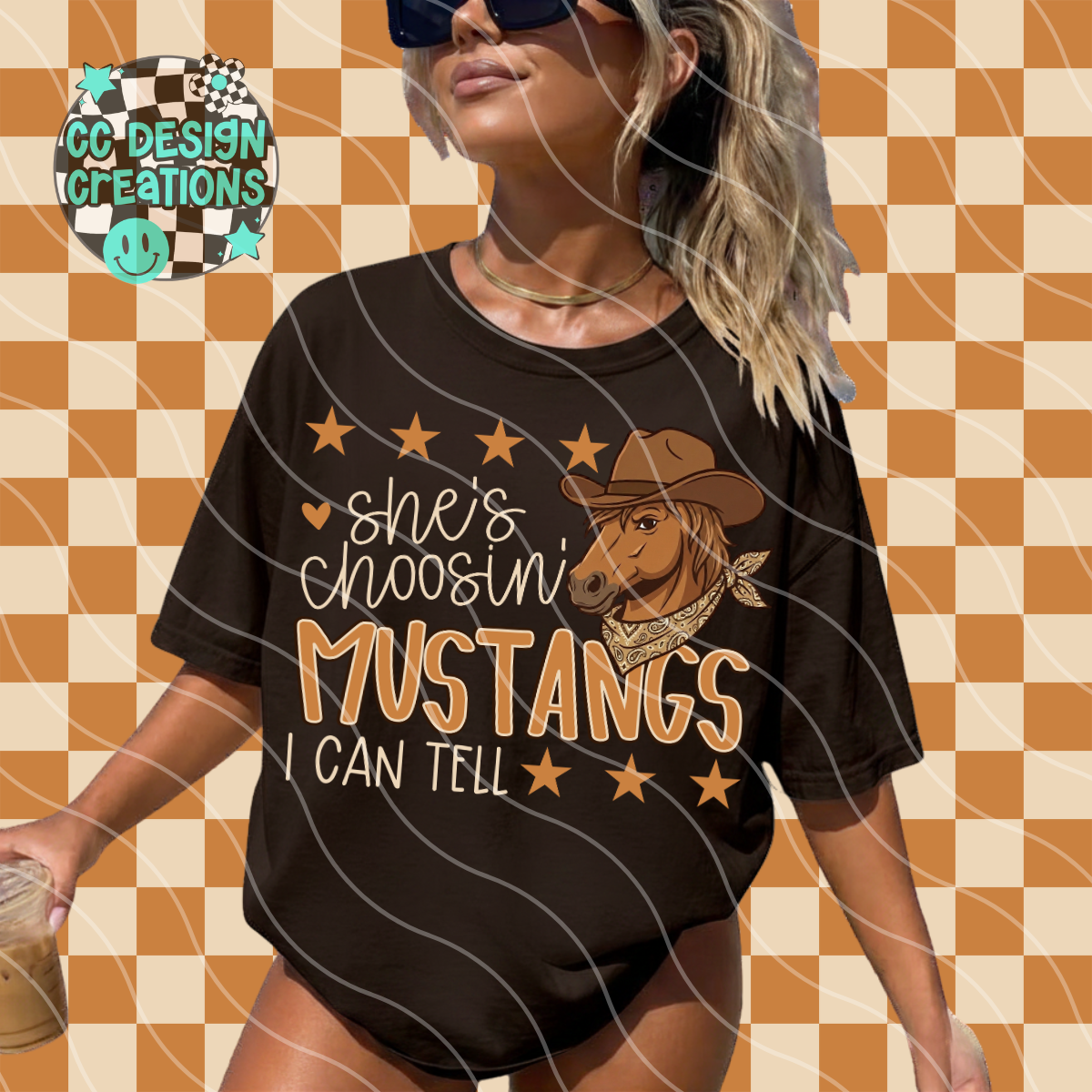 SHE'S CHOOSIN MUSTANGS MASCOT PNG DIGITAL DOWNLOAD