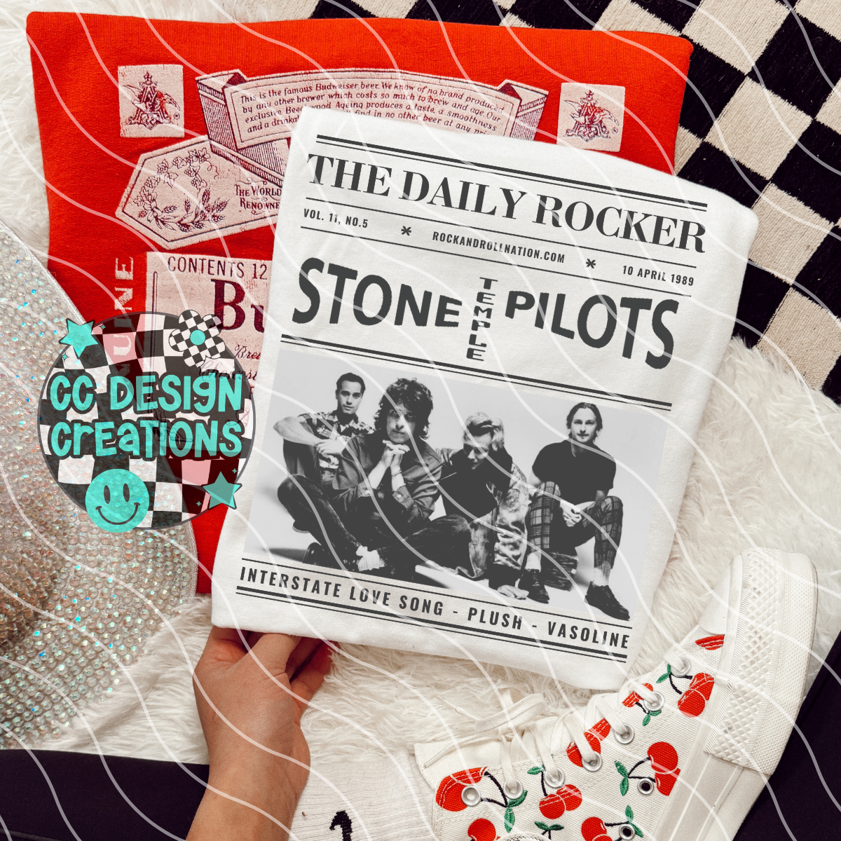 Rock N Roll Newspaper Stone Tem ple Pil ots PNG Digital Download