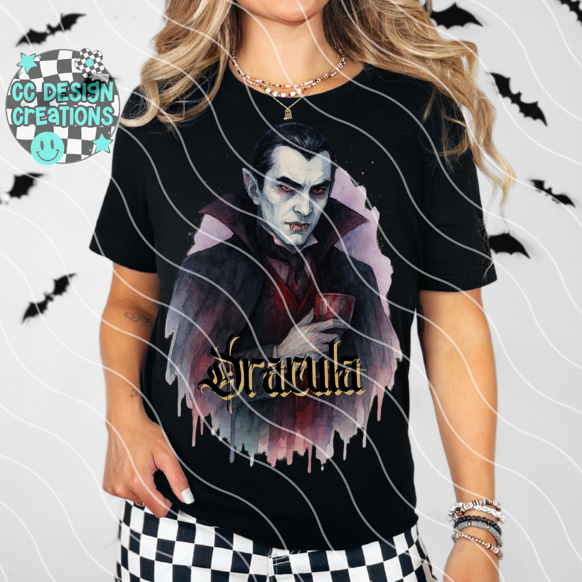 Dracula Horror Watercolor PNG Digital Download