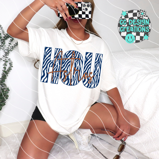 Astros Baseball Zebra PNG Digital Download