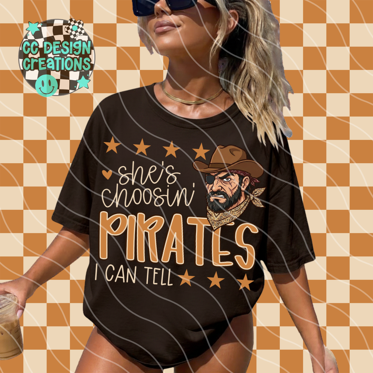 SHE'S CHOOSIN PIRATES MASCOT PNG DIGITAL DOWNLOAD