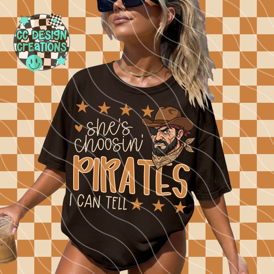 SHE'S CHOOSIN PIRATES MASCOT PNG DIGITAL DOWNLOAD