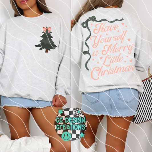 Merry Little Christmas PNG Digital Download