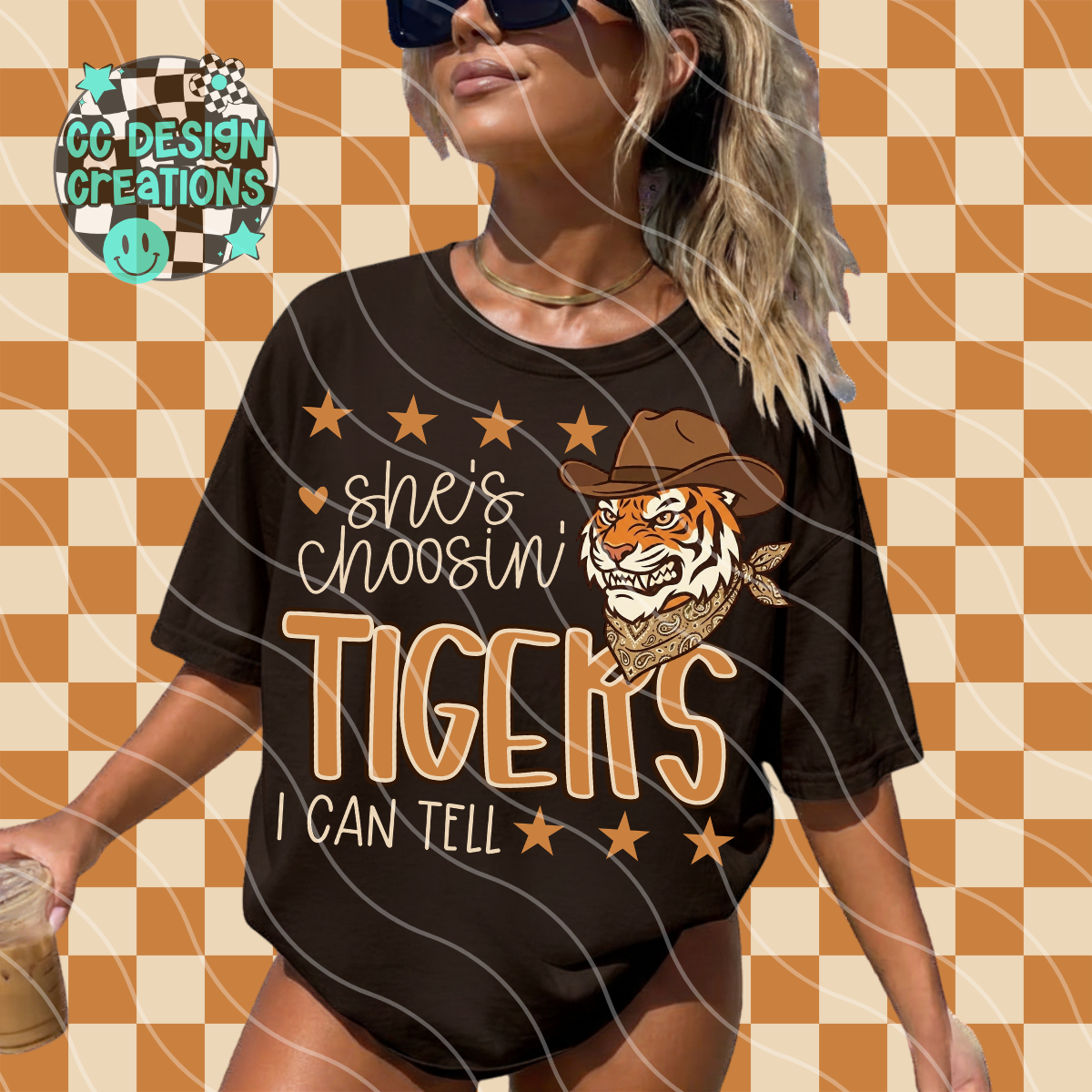 SHE'S CHOOSIN TIGERS MASCOT PNG DIGITAL DOWNLOAD