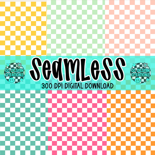 SEAMLESS Spring Checkered Bundle PNG Digital Download