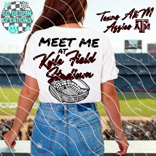Meet Me At Kyle Field Stadium Aggie PNG Digital Download