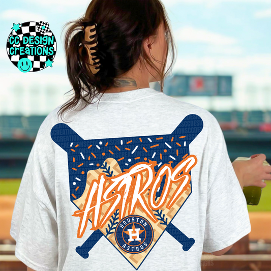 Astros Baseball Drip PNG Digital Download