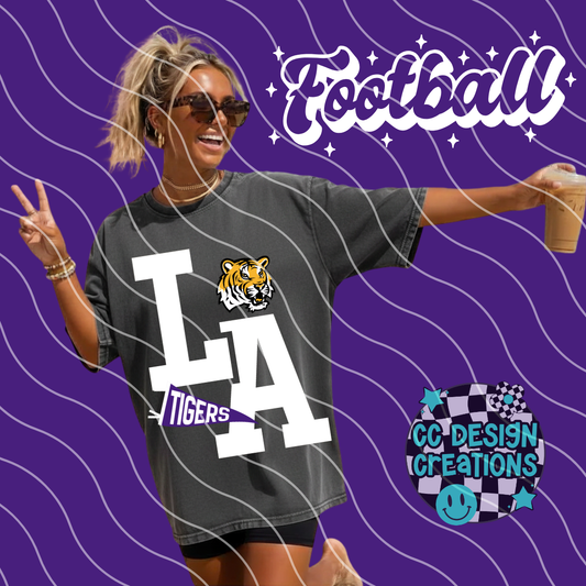 LOUISIANA FOOTBALL VARSITY PNG DIGITAL DOWNLOAD (WHITE + BLACK INCLUDED)