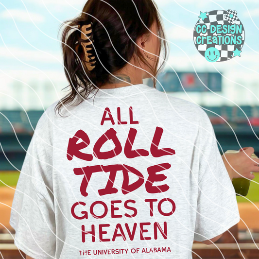 All Roll Tide Goes To Heaven PNG Digital Download