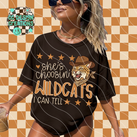 SHE'S CHOOSIN WILDCATS MASCOT PNG DIGITAL DOWNLOAD