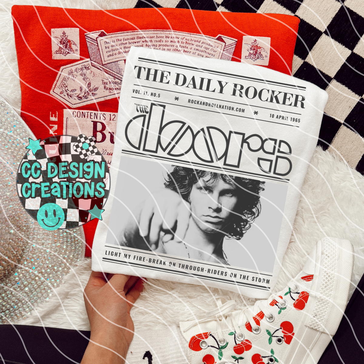Rock N Roll Newspaper The Do ors PNG Digital Download