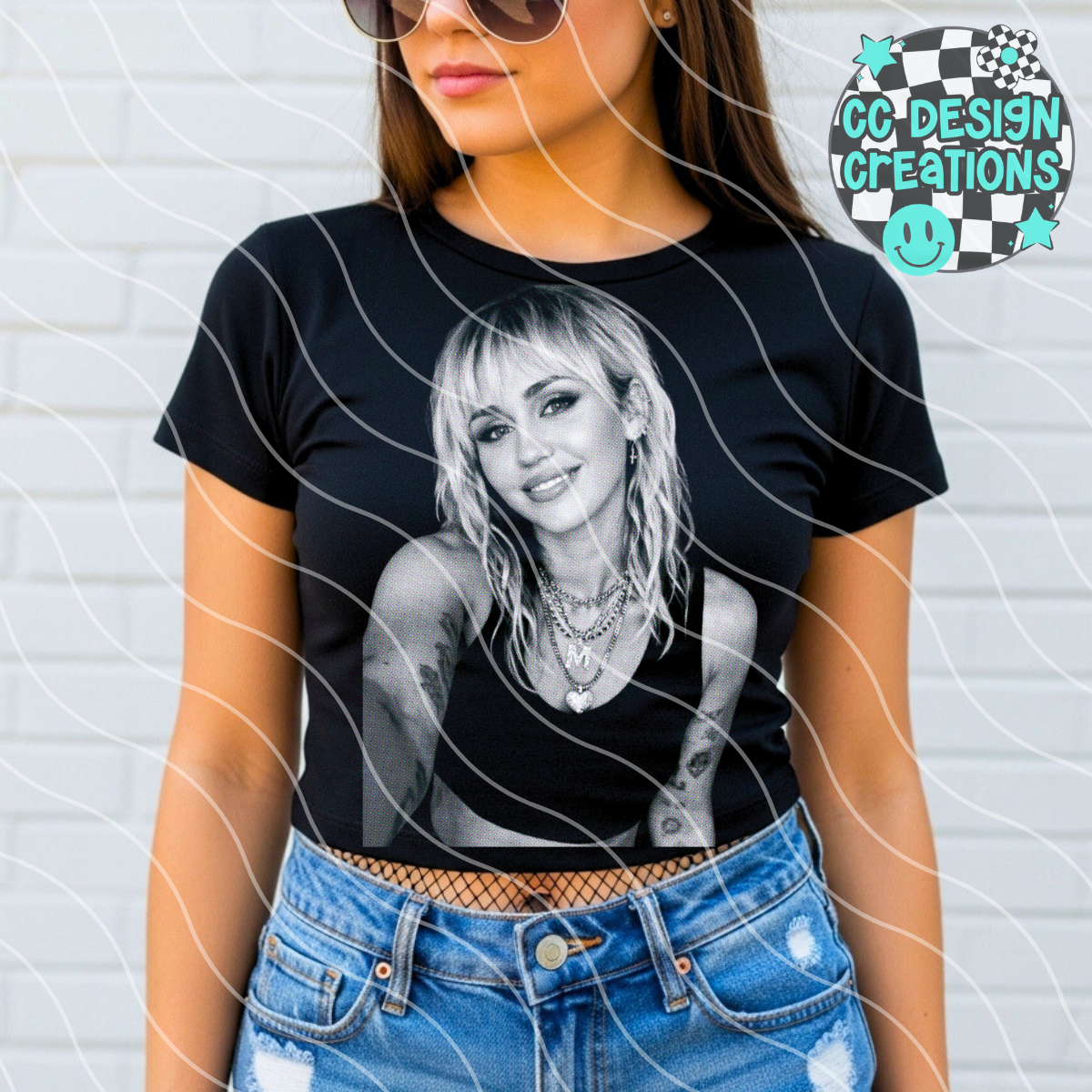 Miley Halftone PNG Digital Download