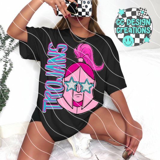 Trojans Preppy Mascot PNG Digital Download