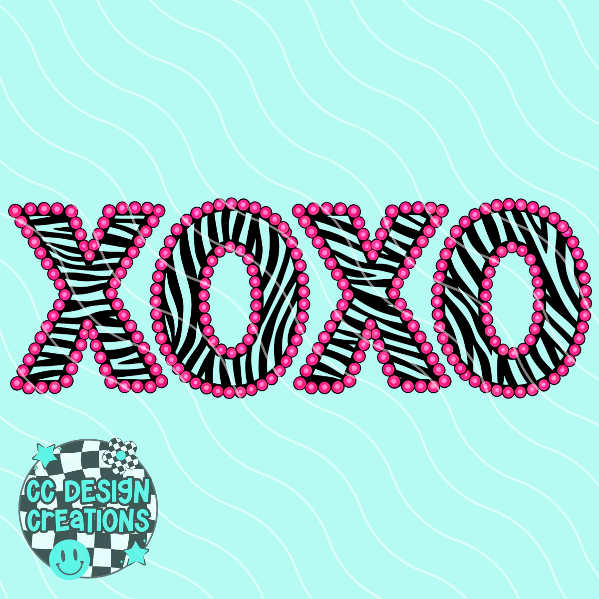XOXO Zebra PNG Digital Download