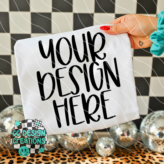 White Tee Leopard MOCK