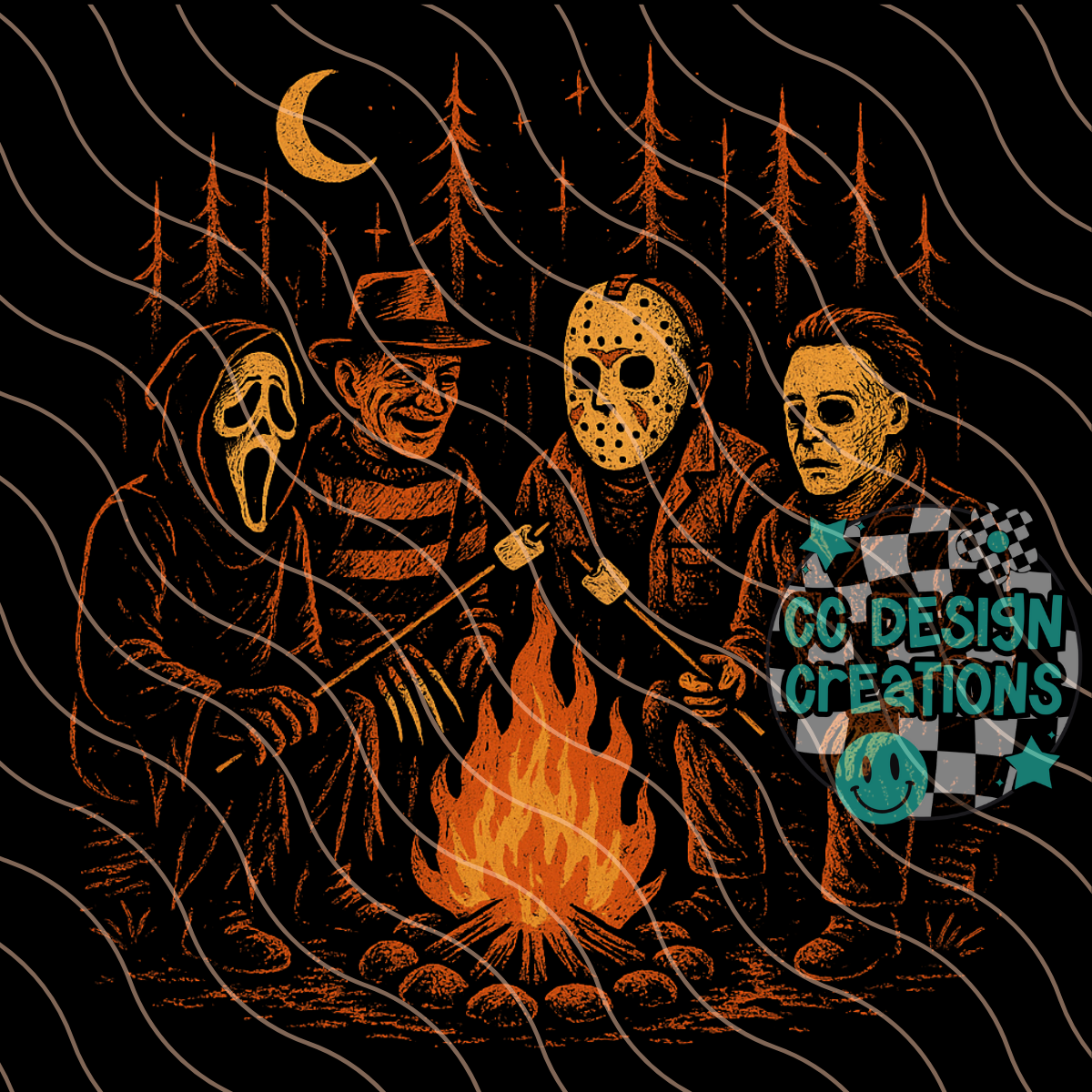 Camp Horror PNG Digital Download (FOR BLACK TEES ONLY)