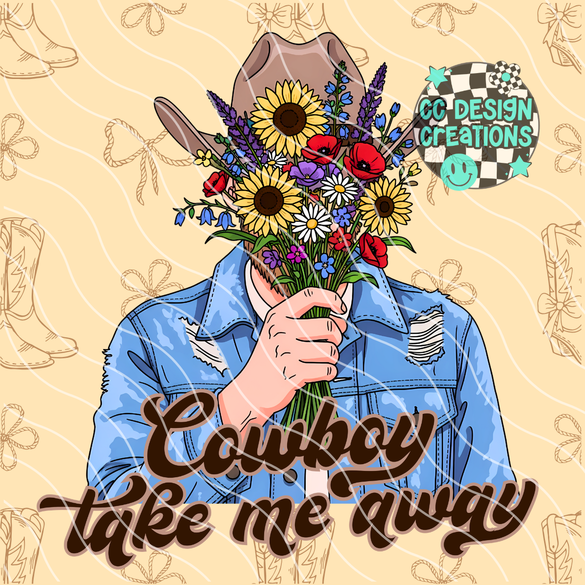 Cowboy Take Me Away PNG Digital Download