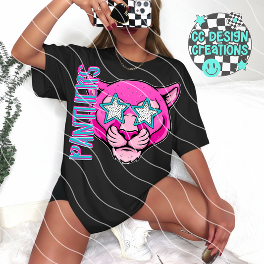 Panthers Preppy Mascot PNG Digital Download