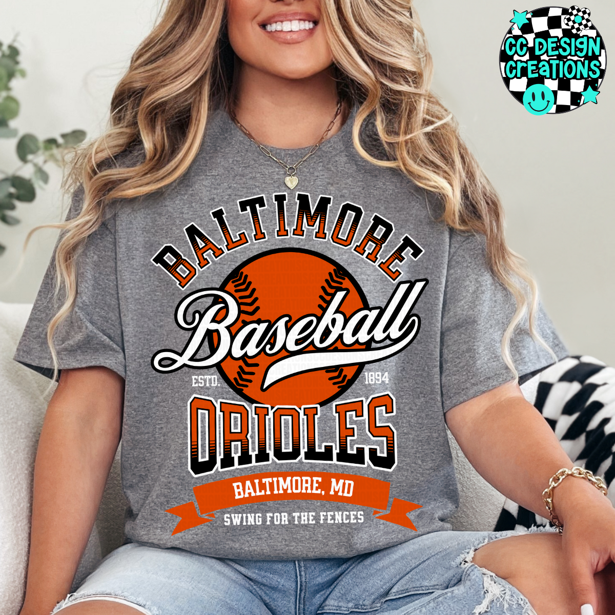 Orioles Swing For The Fences Baseball PNG Digital Download