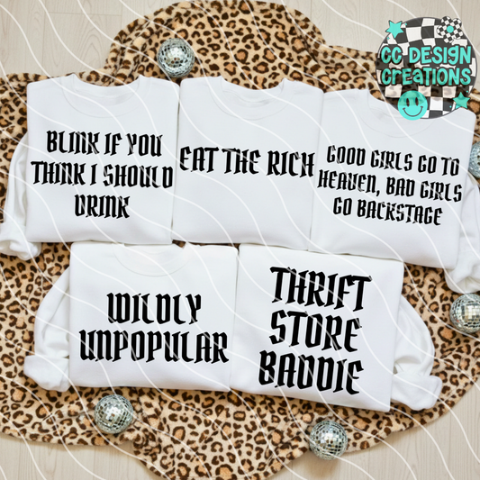 Snarky Bundle Goth PNG Digital Download