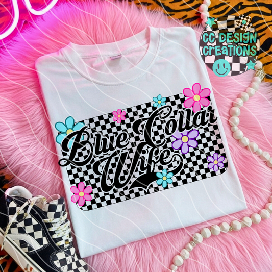 Blue Collar Wife Retro Spring PNG Digital Download
