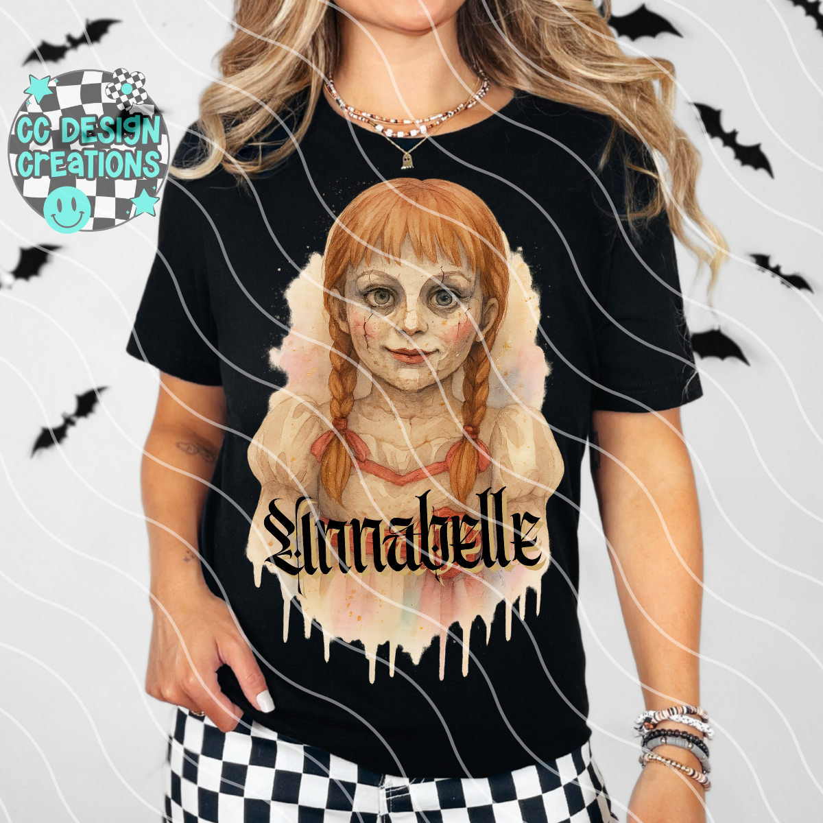 Annabelle Horror Watercolor PNG Digital Download