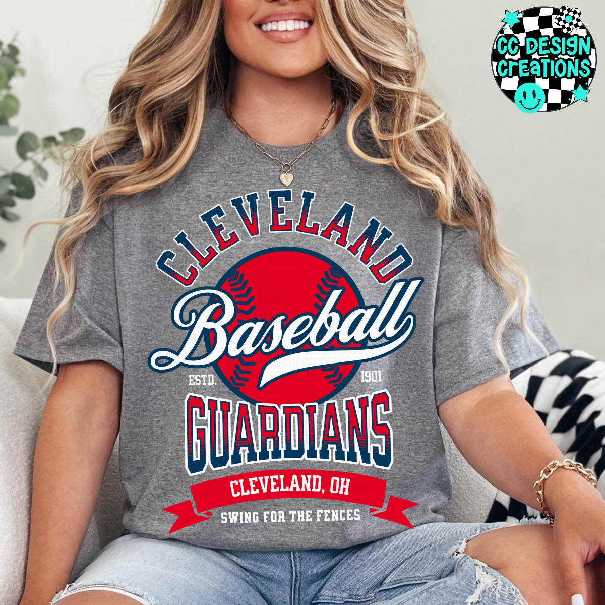 Guardians Swing For The Fences Baseball PNG Digital Download