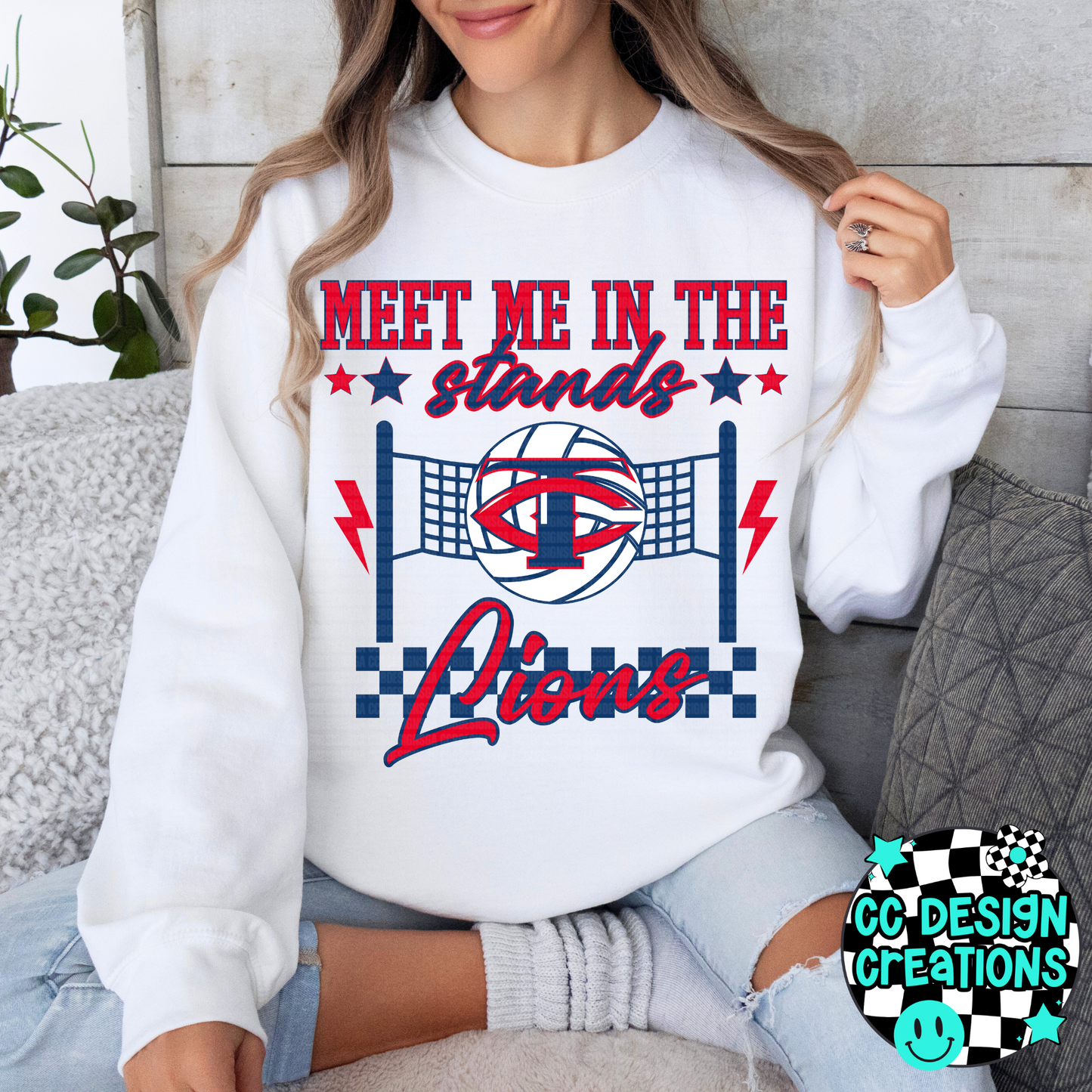 CUSTOM Meet Me In The Stands Volleyball School Spirit PNG Digital Download