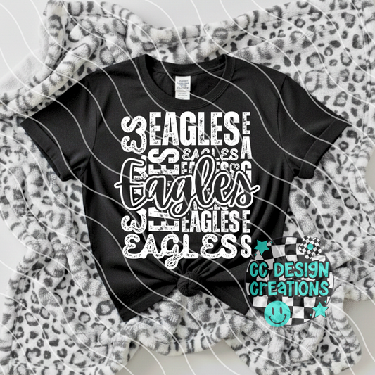 Eagles Type Collage PNG Digital Download