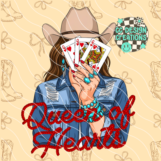 Queen of Hearts PNG Digital Download