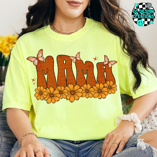 Mama Retro Floral PNG Digital Download