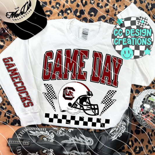 Gamecocks Game Day Retro Football PNG Digital Download