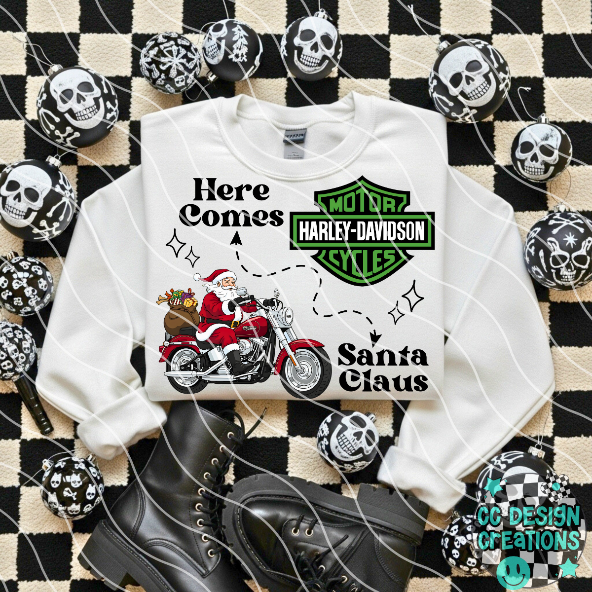 Here Comes Santa Claus PNG Digital Download