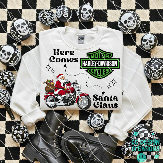 Here Comes Santa Claus PNG Digital Download