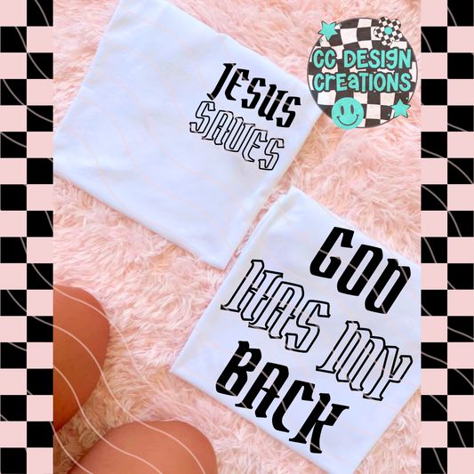 God Has My Back PNG Digital Download
