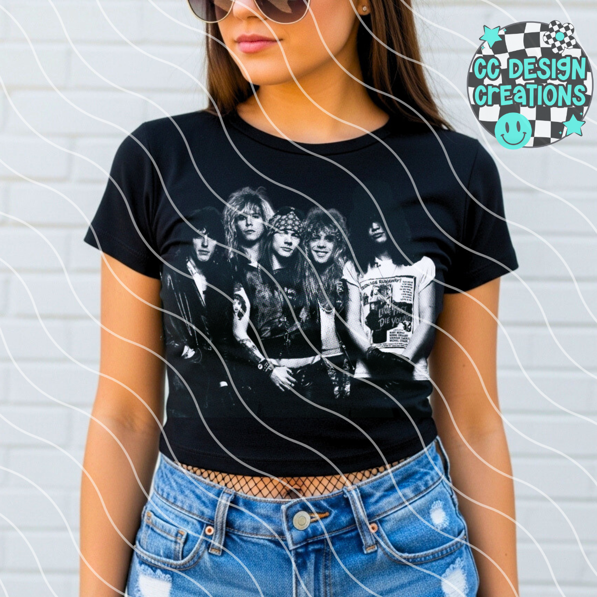 Gunsnroses Halftone PNG Digital Download