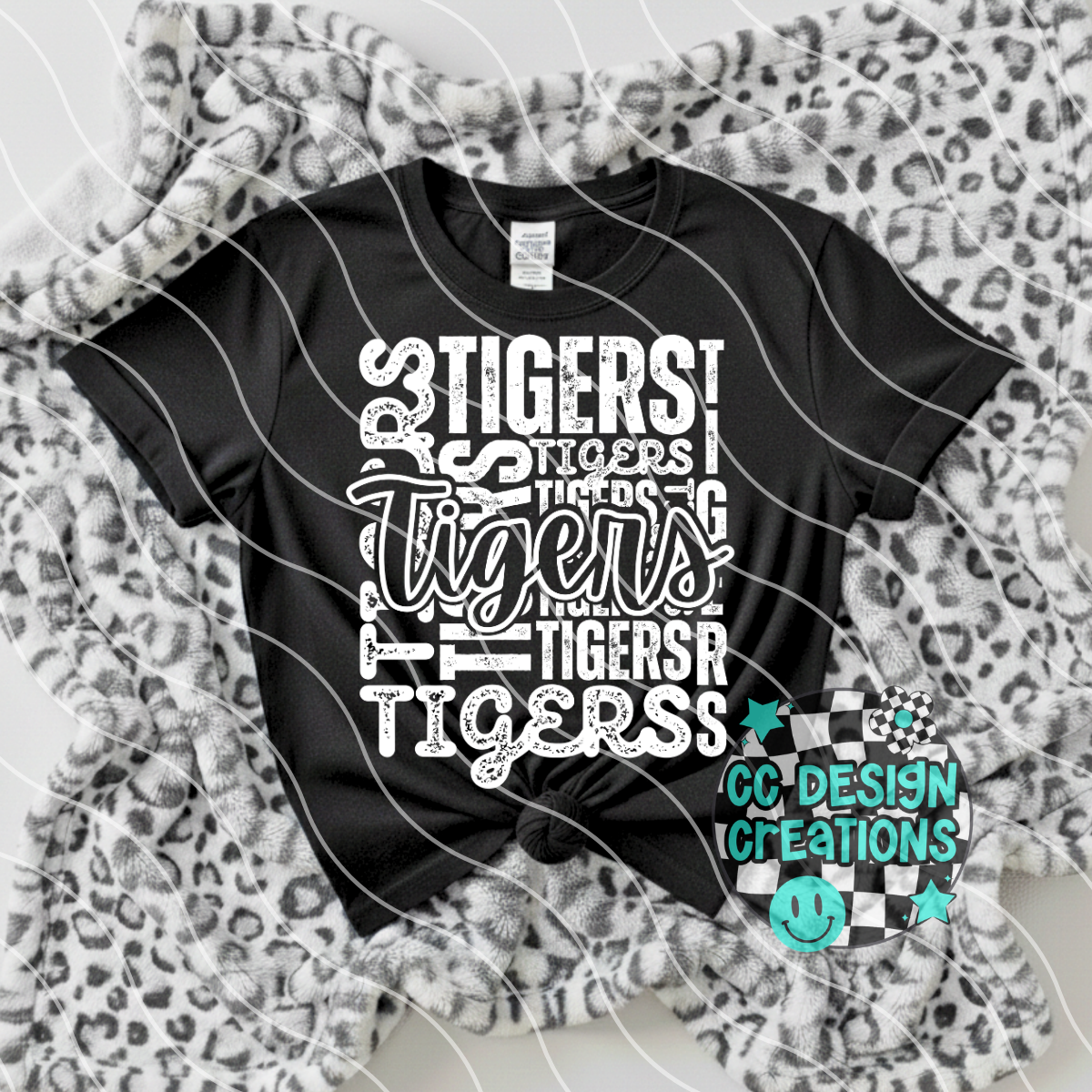 Tigers Type Collage PNG Digital Download