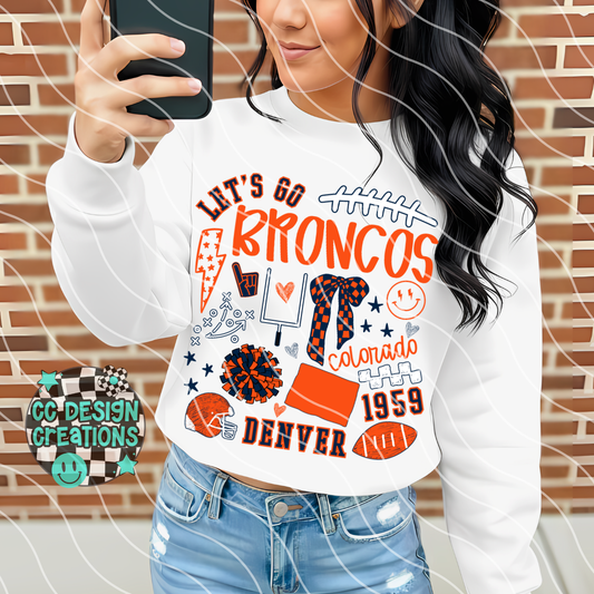 Broncos Collage PNG Digital Download